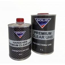 Лак Solid PREMIUM CLEAR UHS 2+1, 1л + Затверджувач PREMIUM CLEAR UHS HARDENER 0,5л